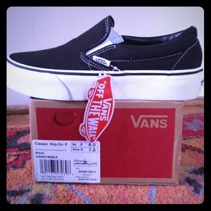 Vans Platform slipon black NWT men sz6 wom 7.5